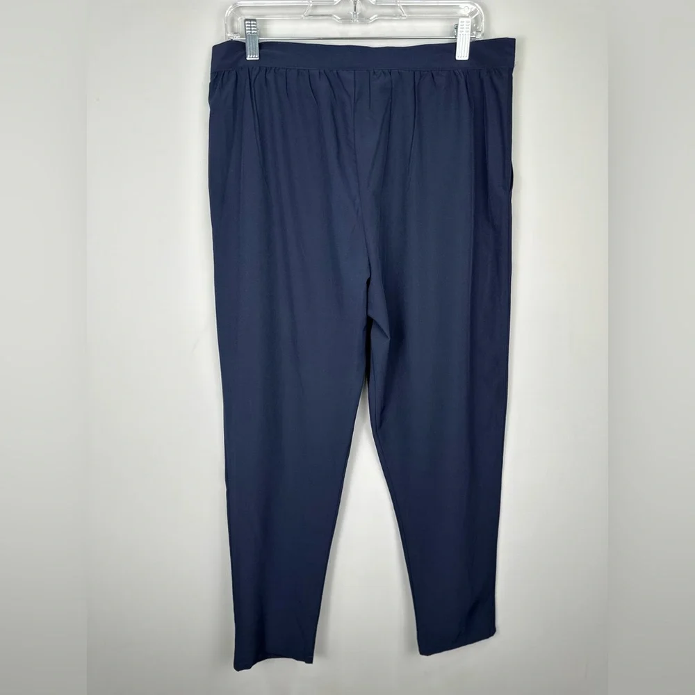 Socialite Navy Pleated Ankle Dress Pant Large NWT NEW